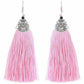 MS Fashion India Muskan Fancy Long Yarn Pink Tassel Earrings | Swadesiicart