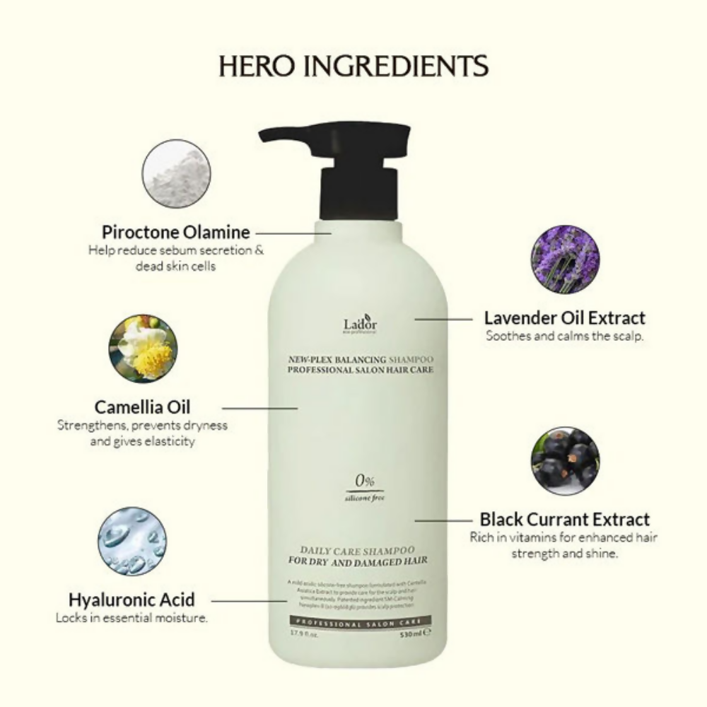La'dor Newplex Balancing Shampoo - Scalp Soothing Korean Shampoo for Dry Hair - Swadesiicart