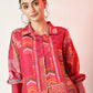 Myshka Women's Pink Printed Shirt With Trousers - Swadesiicart