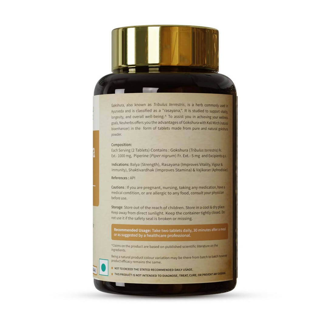 Neuherbs Gokshura 1000mg Tablets For Men - Swadesiicart