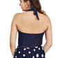 Aastha Fashion Women's Women's Navy Blue Velvet Solid Readymade Blouse