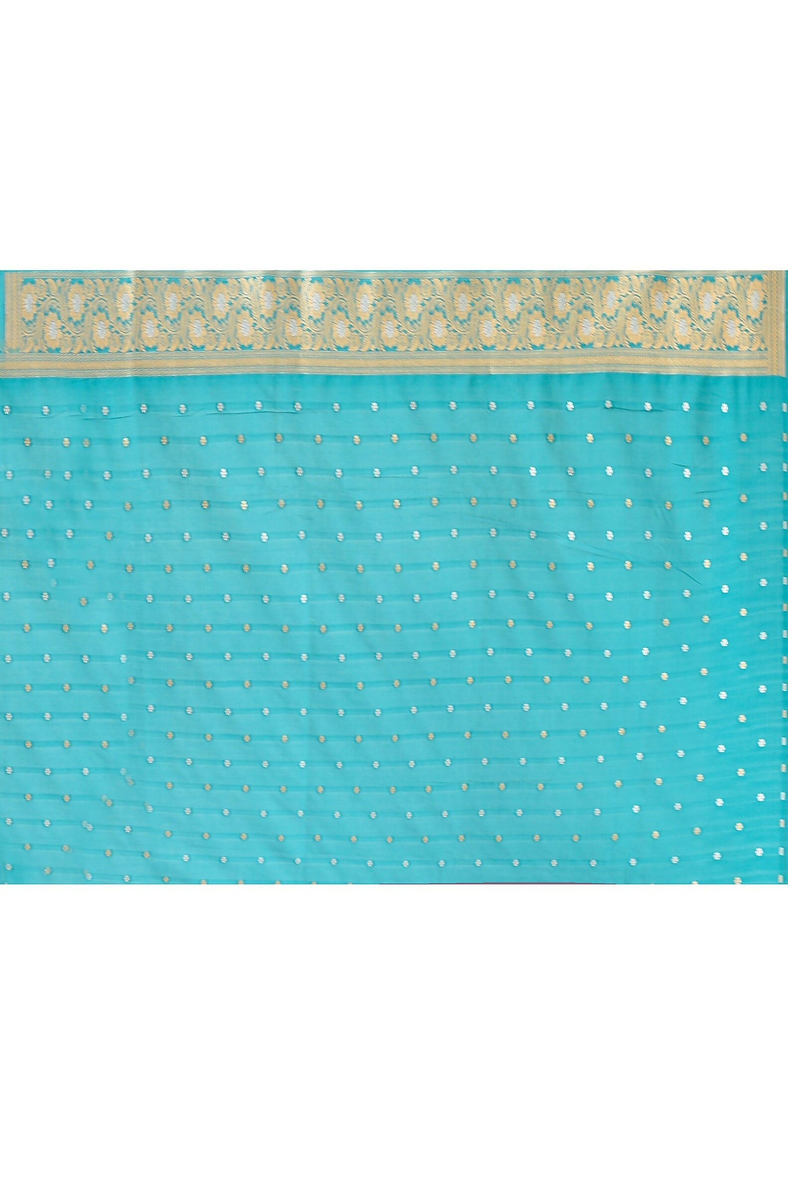Joban Fashion Teal Green Banarasi Soft Pure Handloom Banarasi Silk Saree | Swadesiicart