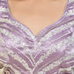 Amodini Designer Studio Heavy Work Lavendar Pearl Sleeveless Padded Blouse