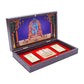Golden Peacock Brown & Blue 24 CT Gold Foil Wooden Sri Sai Baba Pooja Box | Swadesiicart