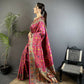 Joban Fashion Hot Pink Banarasi Soft Silk Woven Saree | Swadesiicart
