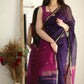DEIANA'S Beautiful Designer Golden zari Soft Cotton Saree - Purple - Swadesiicart