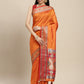 Shree Shyam Fashion Silk Blend Ornage Saree