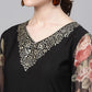 Ahalyaa Women's Black Crepe Dress | Swadesiicart