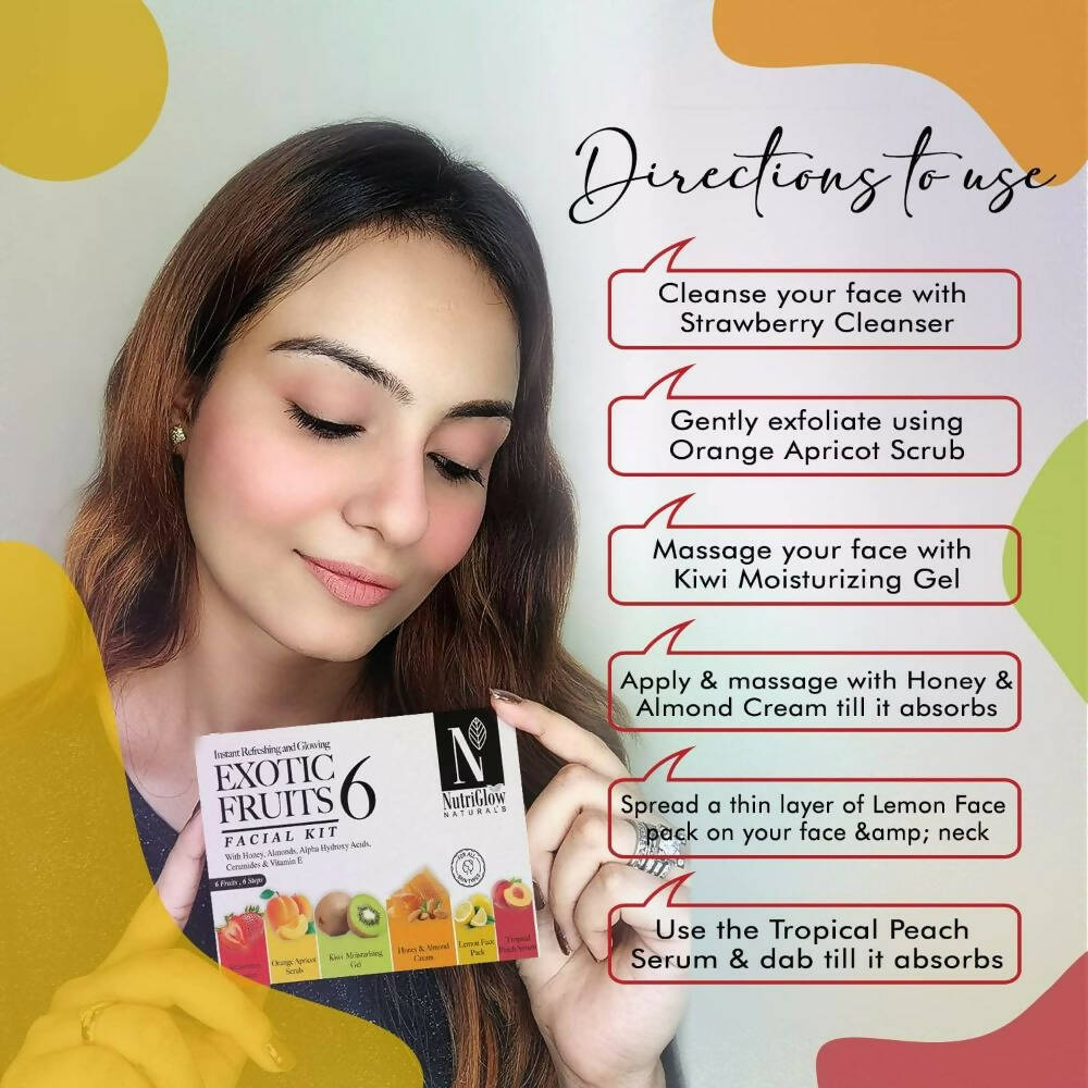 NutriGlow NATURAL'S Exotic Fruit Facial Kit - Swadesiicart