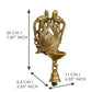 eCraftIndia Gold-Toned Handcrafted Antique Finish Diya with Bells Decorative Wall Hanging Showpiece | Swadesiicart