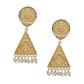 Joban Fashion Women Matte Gold Brass Earrings | Swadesiicart