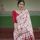 Exclusive Collection Beautiful Check Red Pure Cotton Woven Handloom Saree With Running Blouse Piece - Swadesiicart