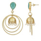 Joban Fashion Women Round Shape Matte Gold Earrings | Swadesiicart