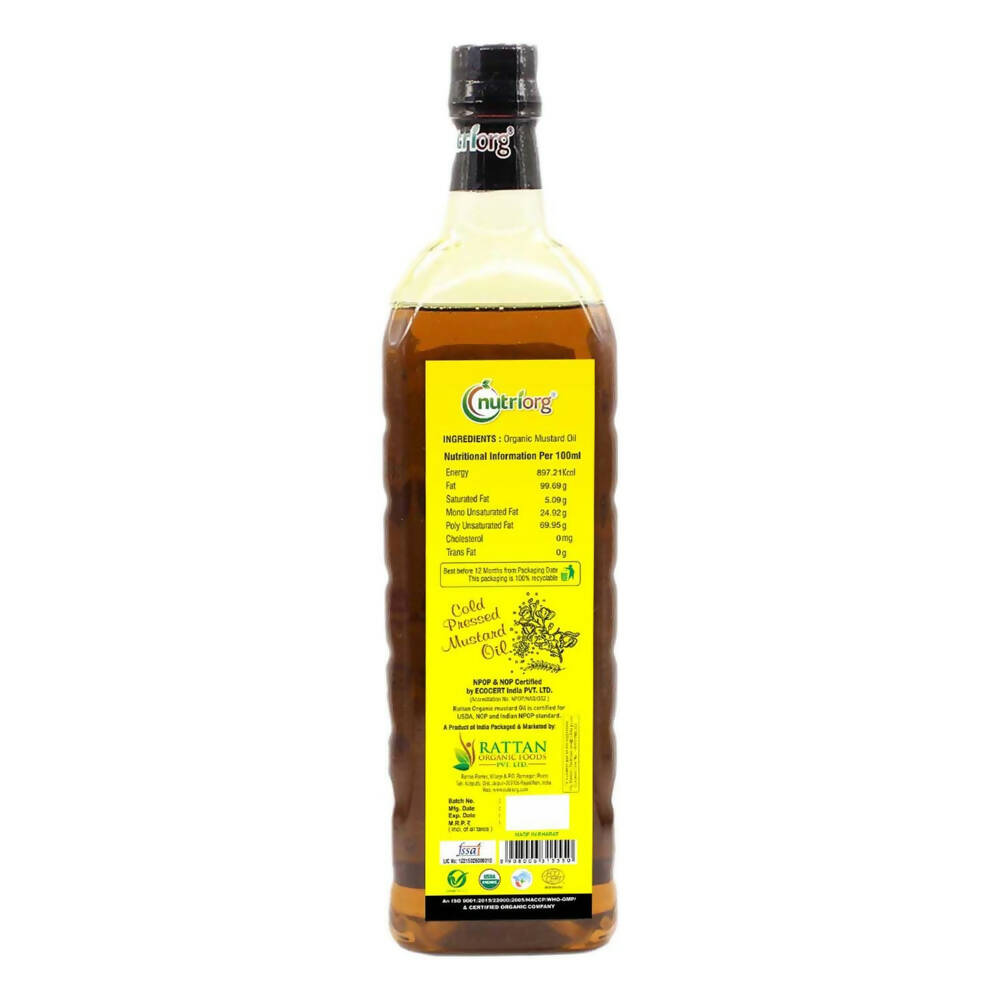 Nutriorg Organic Mustard Oil - Swadesiicart