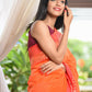 Very Much Indian Pure Cotton Handloom Saree With Intricate Borders - Orange | Swadesiicart