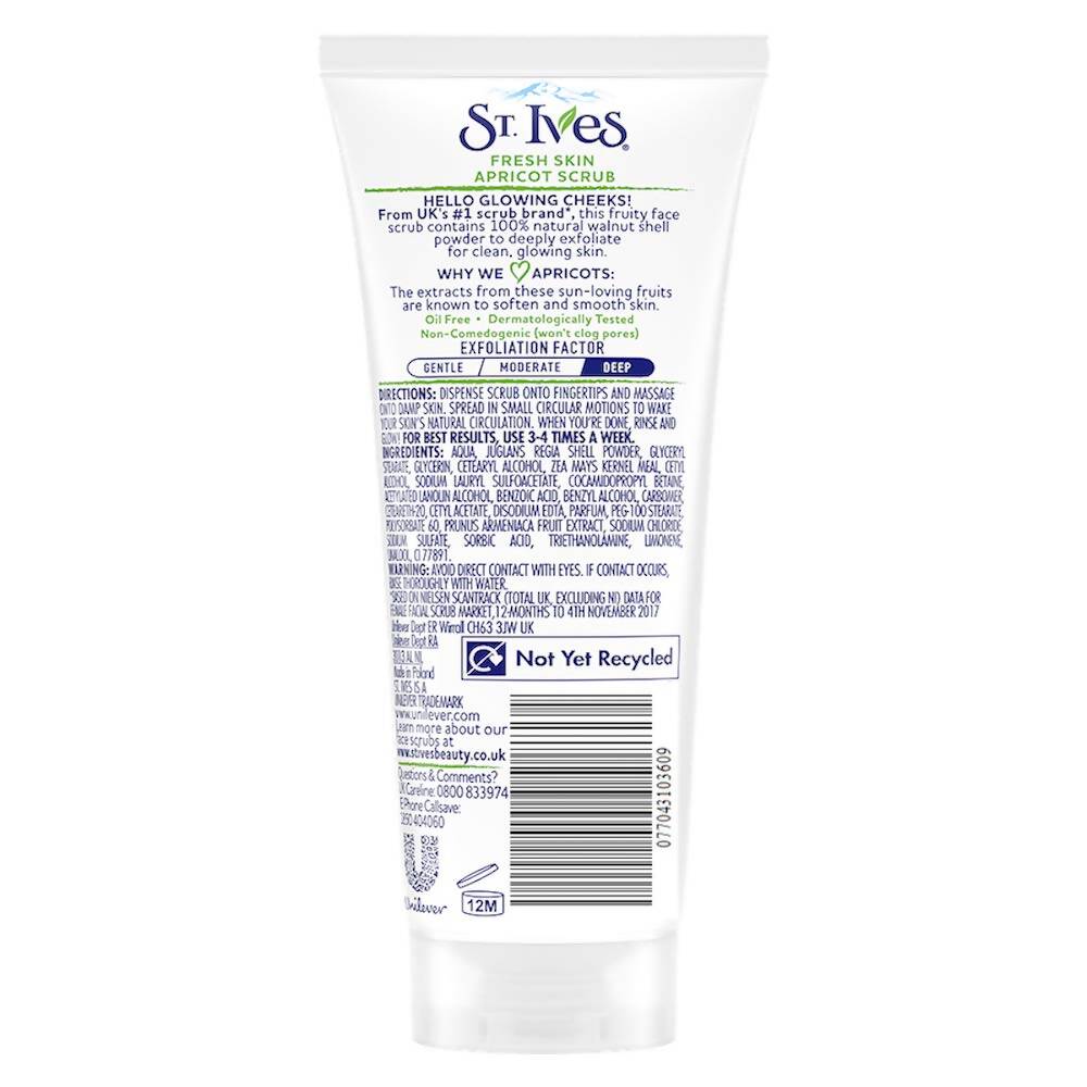 St. Ives Fresh Skin Apricot Face Scrub - Swadesiicart