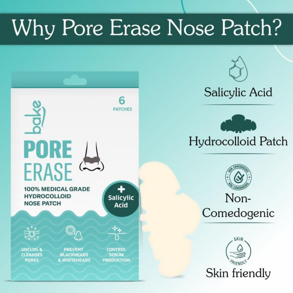 Bake 2% Salicylic Acid Pore Erase Nose Strips - Pore Erase Combo | Swadesiicart