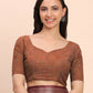 Shree Shyam Fashion Linen Cotton Brown Saree
