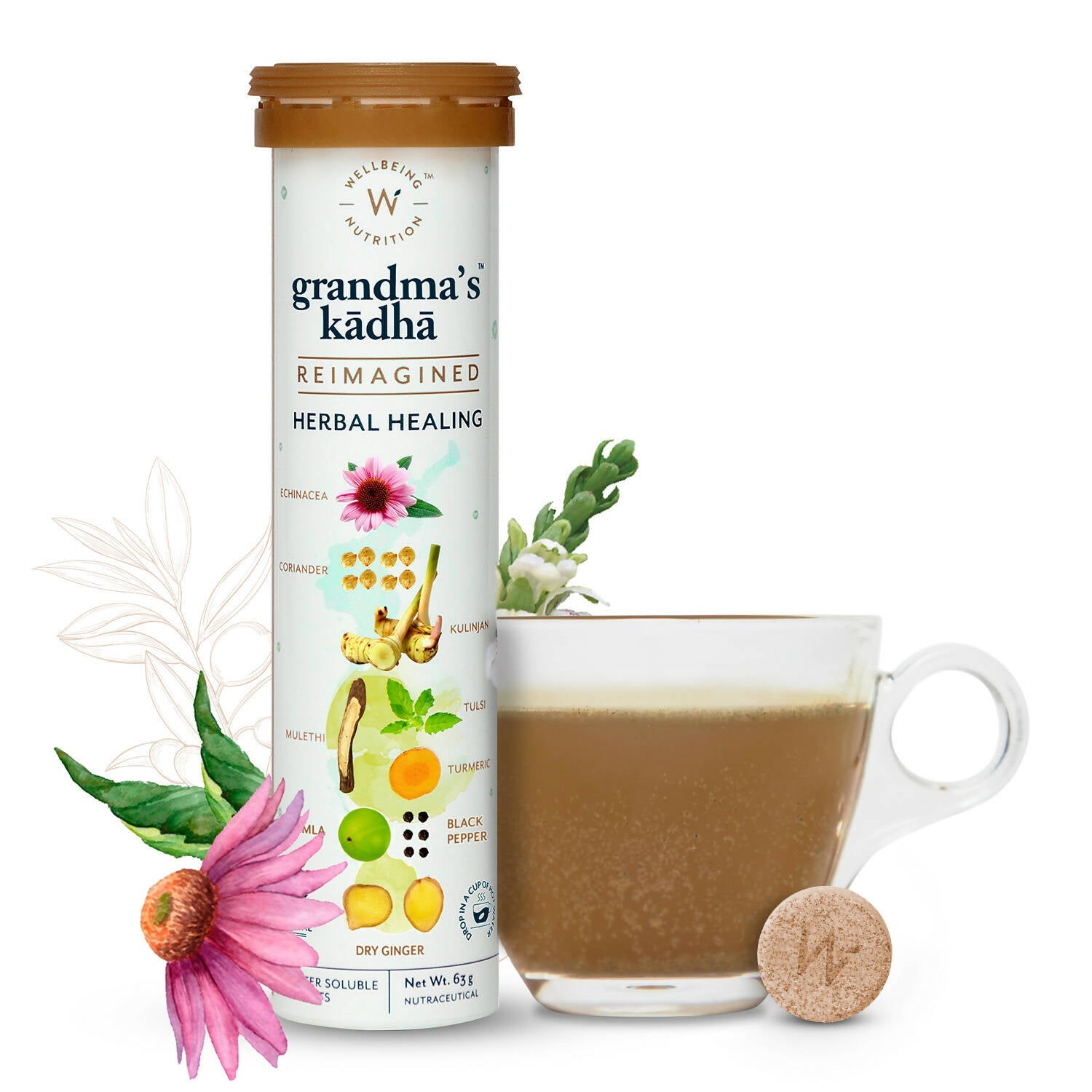 Wellbeing Nutrition Grandma's Kadha Tablets - Nutritionalab Private Limited