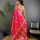 Joban Fashion Banarasi Pink Woven Soft Silk Saree | Swadesiicart