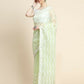 Vamsee Banno Lehriya Pista Green Organza Saree - Swadesiicart