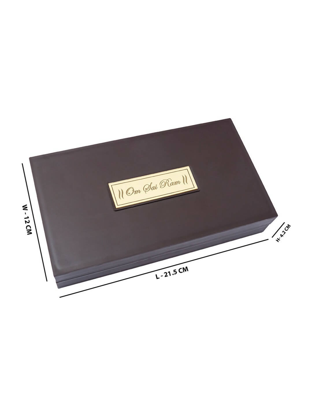 Golden Peacock Brown & Blue 24 CT Gold Foil Wooden Sri Sai Baba Pooja Box | Swadesiicart