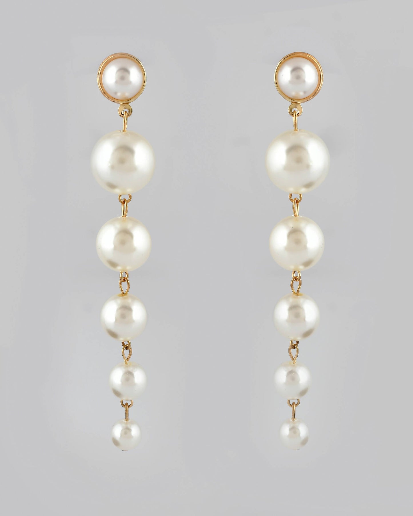 VOJ Women Gold Tone Pearl Stainless Steel Drops & Danglers Earrings - Swadesiicart