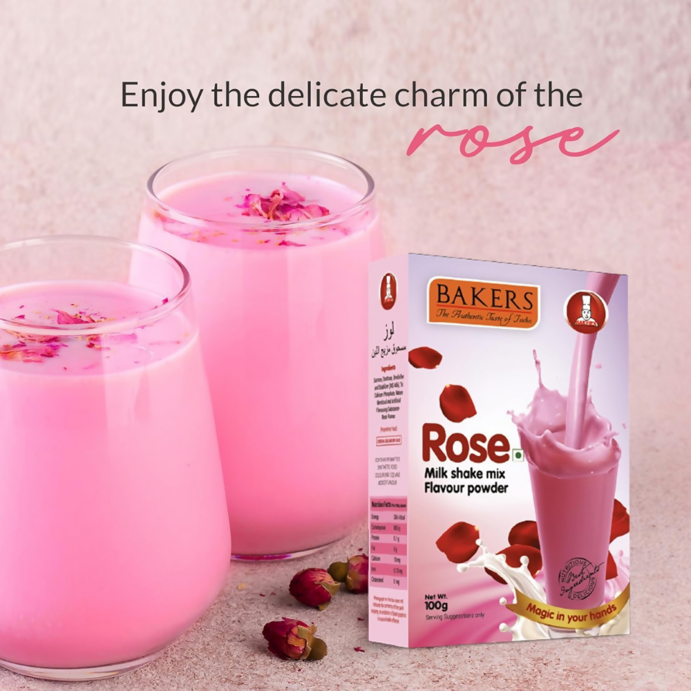 BAKERS Milk Shake Mix Combo - Rose, Vanilla, Strawberry & Blueberry