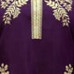 The52 Wine Women's Beautiful Viscose Chanderi Fabric Thread Work Straight Kurta Pant and Dupatta Set - Swadesiicart