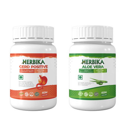Herbika Gerd Positive + Aloe Vera Capsules | Swadesiicart
