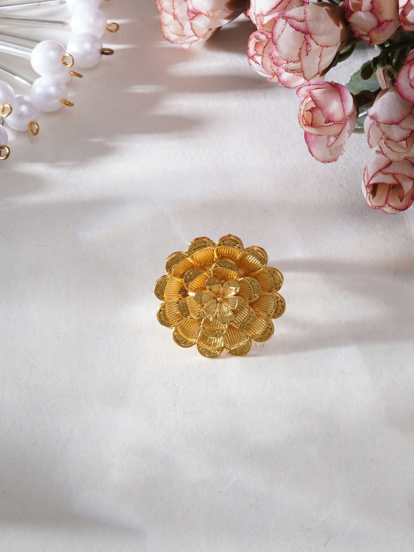 Golden Ring (Gold) - Ruby Raang | Swadesiicart