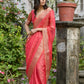 Vishnu Weaves Women's Gajri Soft Tissue Silk Zari Woven Saree with Blouse - Swadesiicart