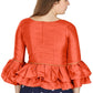 Aastha Fashion Women's Orange Art Silk Bell Sleeves attire with Poly Cotton Lining Blouse