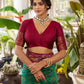 Shree Shyam Fashion Green Soft Silk Saree