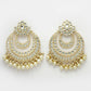 NVR Women Gold-Polished Kundan Handcrafted Chandbalis Earrings | Swadesiicart