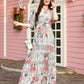Grey Crepe Foil Printed Long Dress - Michan | Swadesiicart