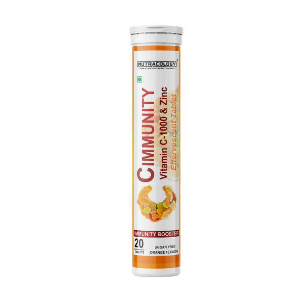 Nutracology Cimmunity Vitamin C 1000mg Effervescent Tablet For Glowing Skin, Immunity Booster - Vanalaya and Nutracology