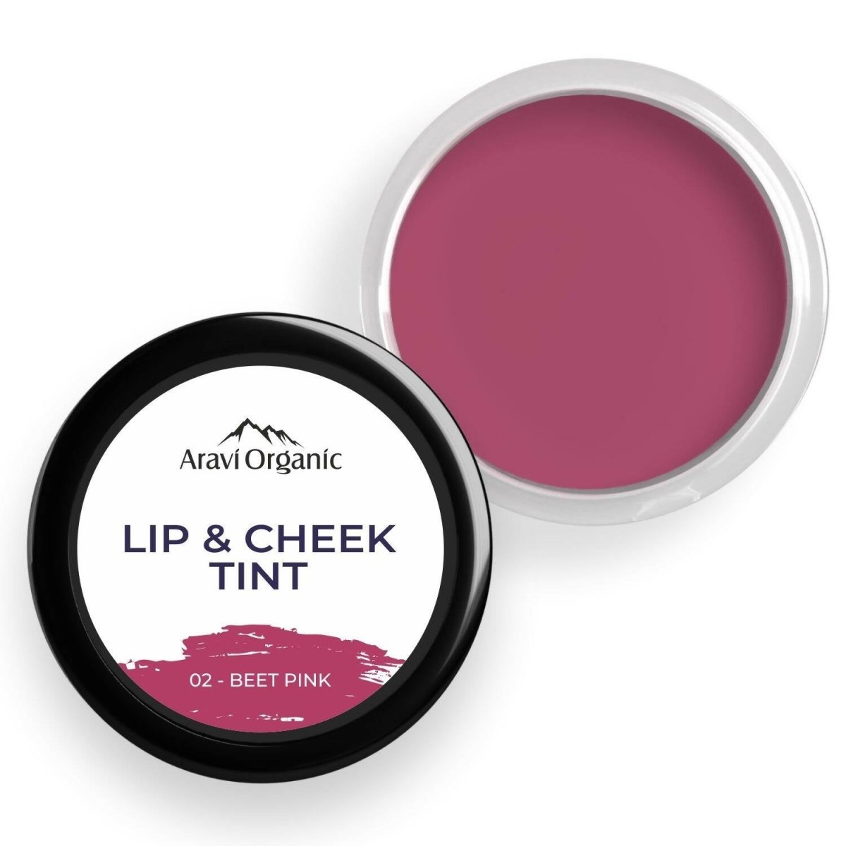 Aravi Organic Everyday Vegan Lip and Cheek Tint Balm Lip Tint - Beet Pink | Swadesiicart