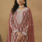 Radiant Brown Embroidered Wedding Festive Gharara Suit - Emponline | Swadesiicart