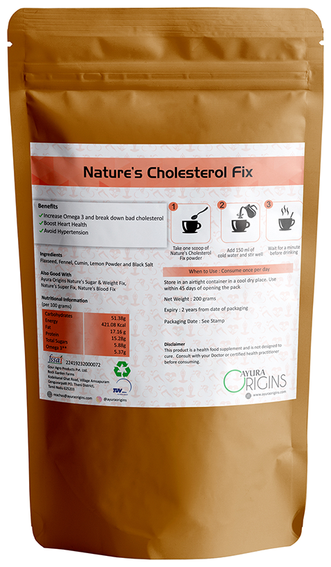 Ayura Origins Nature's Cholesterol Fix Powder - Swadesiicart