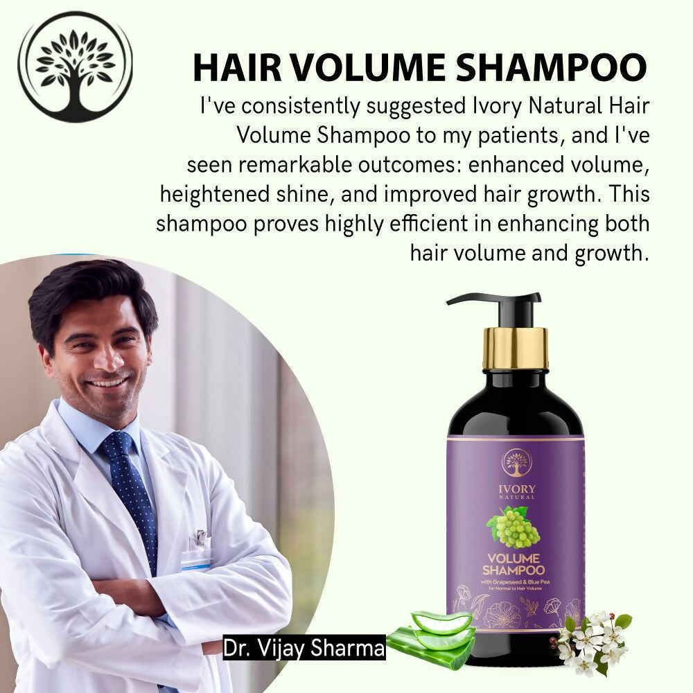 Ivory Natural Hair Volume Shampoo For Thicker And Voluminous Hair | Swadesiicart