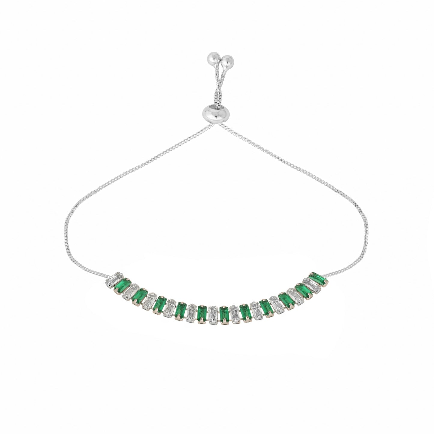 Nuyug Green Emerald Radiance Anti Tarnish Bracelet | Swadesiicart