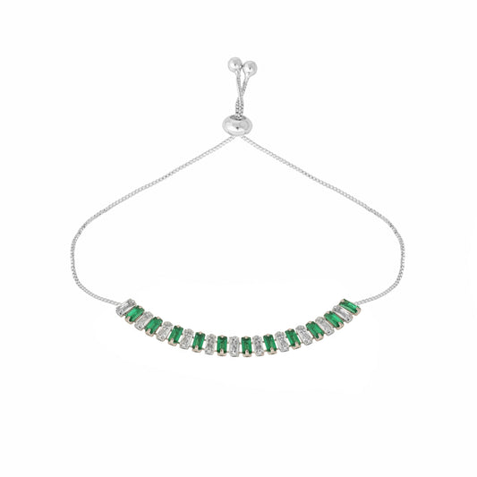 Nuyug Green Emerald Radiance Anti Tarnish Bracelet | Swadesiicart