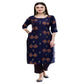 Lagi Women's Blue Printed Straight Kurta & Pant (MC38B) | Swadesiicart