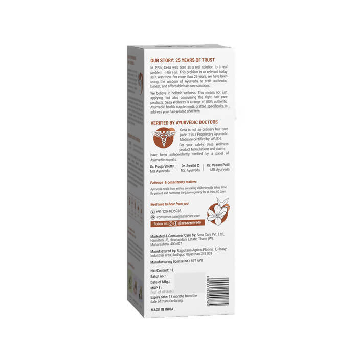 Sesa Ayurvedic Hair Care Juice for New Moms | Swadesiicart