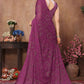 Aafreen Partywear Designer Purple Rangoli Silk Fancy Saree