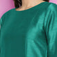 Ahalyaa Women Sea Green Printed Gotta Patti Kurti with Palazzos & Dupatta - Sea Green | Swadesiicart