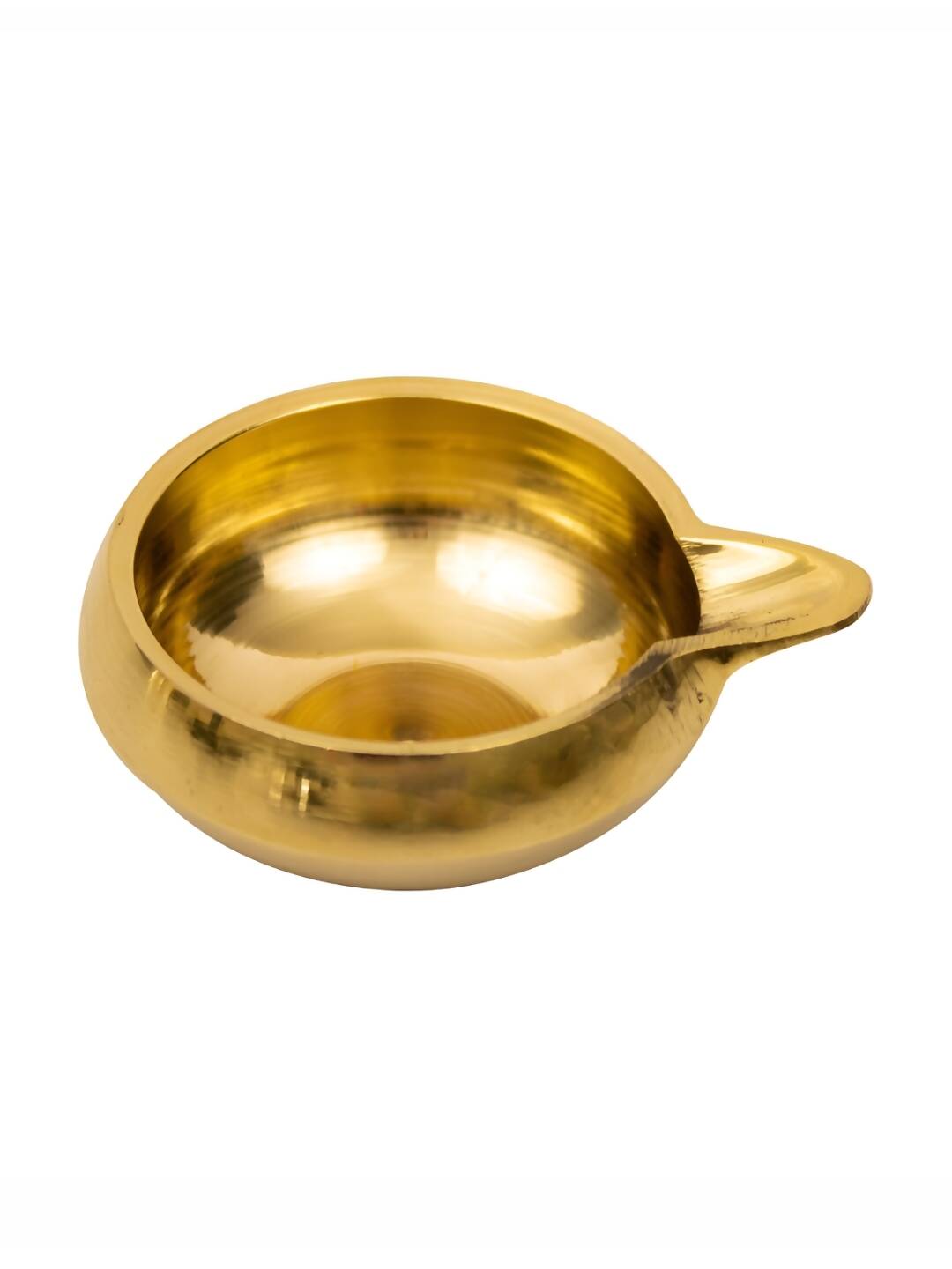 Spillbox Gold Toned Plain Kuber Diya Without Stand Pooja Essentials | Swadesiicart