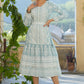 Juniper Women's Sky Blue Printed Flared Dress | Swadesiicart