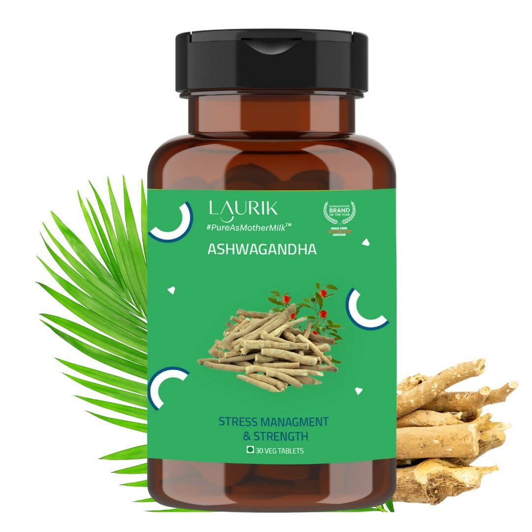 Laurik Ashwagandha Tablets With 5% Withanolides Ashwagandha For Natural Vitality For Men & Women | Swadesiicart